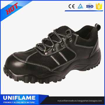 Elegantes zapatos de seguridad con suela de goma para casquillo de puntera de acero casual Ufa085